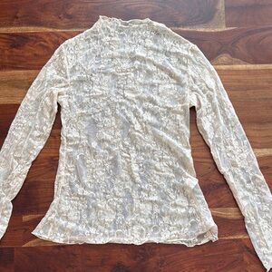 Cream Lace Women's Top